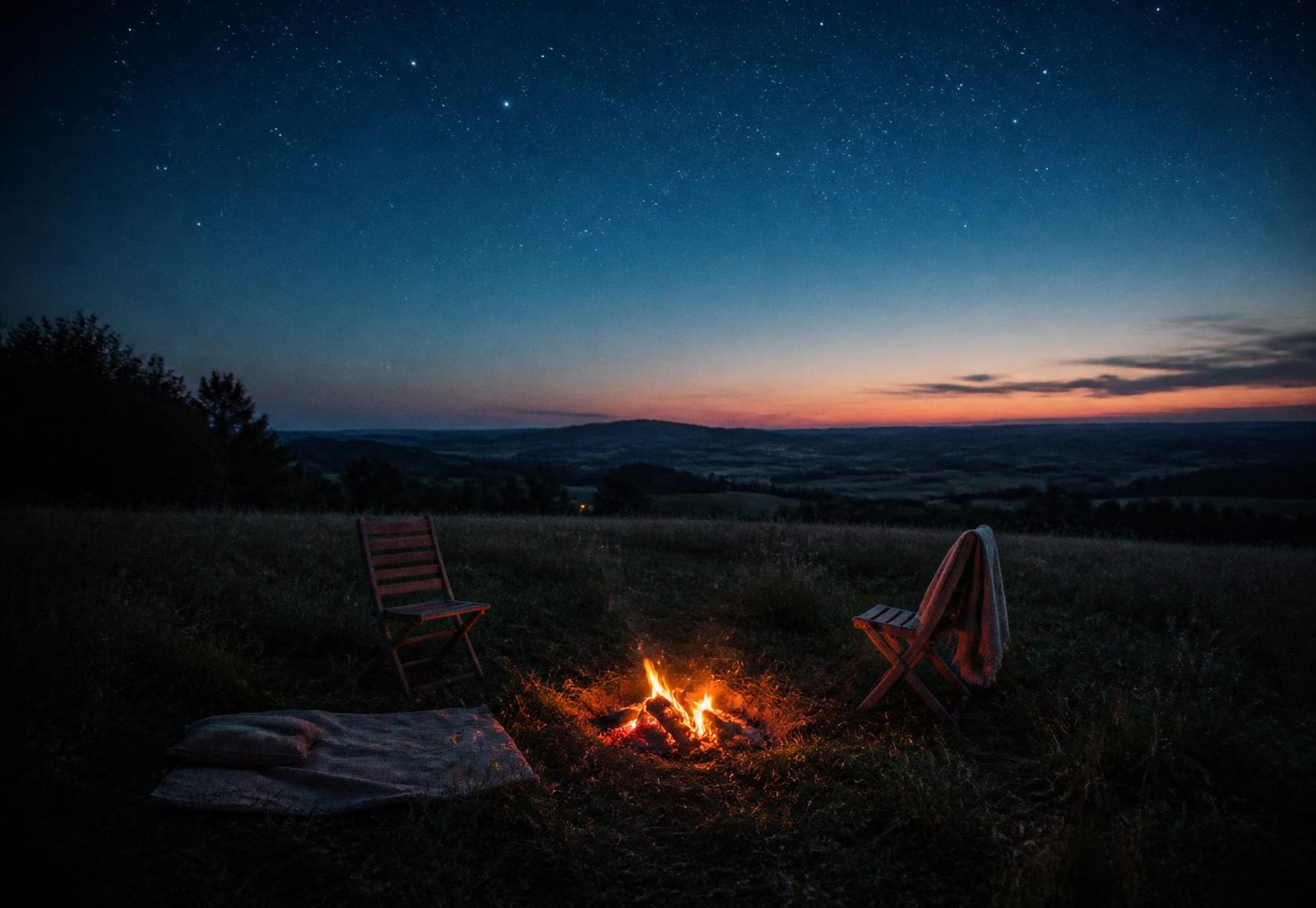 Oheň a hvězdy — Glamping Slívka
